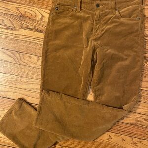 AG mari high rise slim straight corduroy brown cognac 31